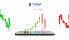 A phone that shows forex signals with profit signs